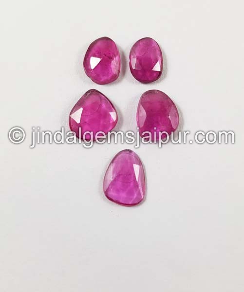 Rubellite Rose Cut Slices